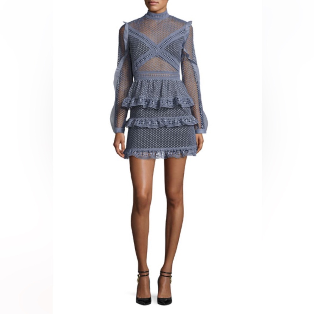 Self-Portrait eyelet mini dress - worn once!